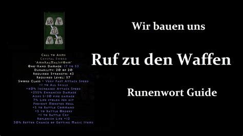 D R Wir Bauen Uns Ruf Zu Den Waffen Call To Arms Runenwort Guide