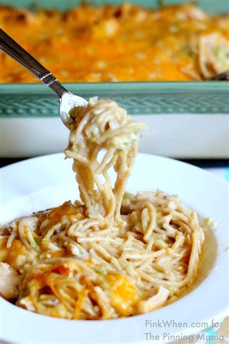 Easy Cheesy Chicken Spaghetti Recipe • The Pinning Mama