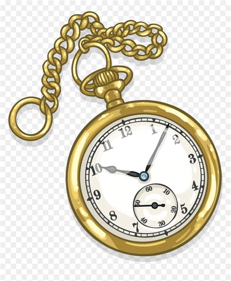 Vintage Pocket Watch Bw Transparent Png Pocket Watch Clip Art Png