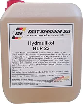 Hydrauliköl HLP 22 Kanister 5 Liter für Holzspalter und Hebetechnik