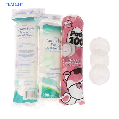 Emch 100pcs Soft Make Up Cosmetic Cotton Pads Round Wipe Pads Nail Art Cleaning Pads New