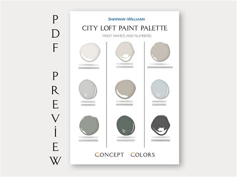 Sherwin Williams City Loft Paint Palette Complementary Whole House