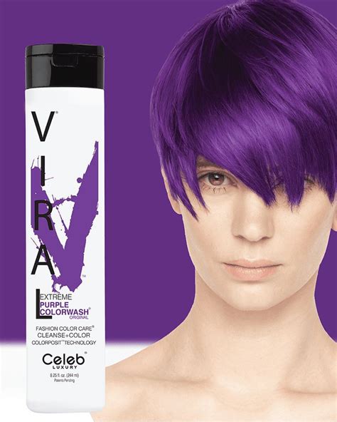 Viral Vivid Purple Colorwash Shampoo For A Purple Tone Celeb