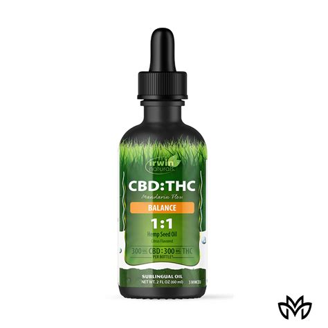 Mockingbird Cannabis Irwin Naturals Tincture Mandarin Flow Balance 300 300 Thc Cbd 300mg