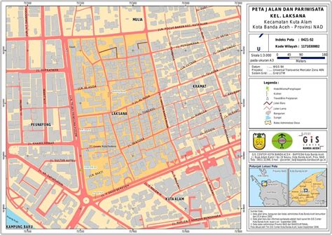 Peta Hasil Survey Jalan Dan Sarana Pariwisata Kelurahan Laksana