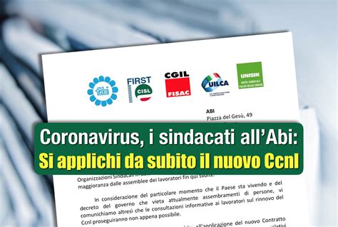 Coronavirus I Sindacati Allabi Si Applichi Da Subito Il Nuovo Ccnl