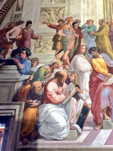 The School Of Athens Averroes And Pythagoras On The Popes Wall