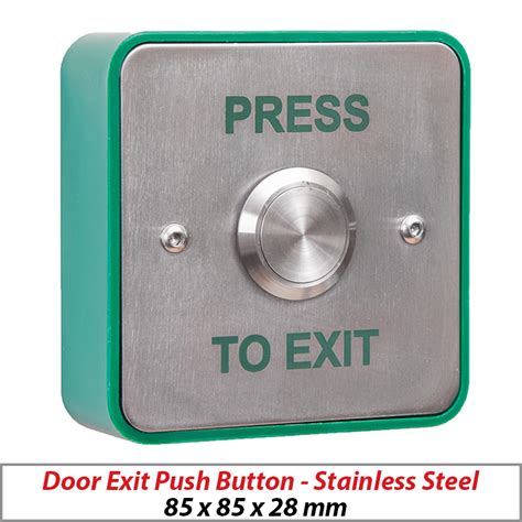 Door Exit Rgl Surface Mount Push To Exit Button Stainless Steel