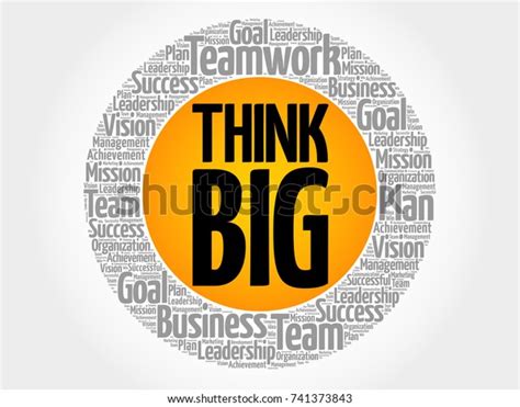 Think Big Word Cloud Collage Business Stock Illustration 741373843