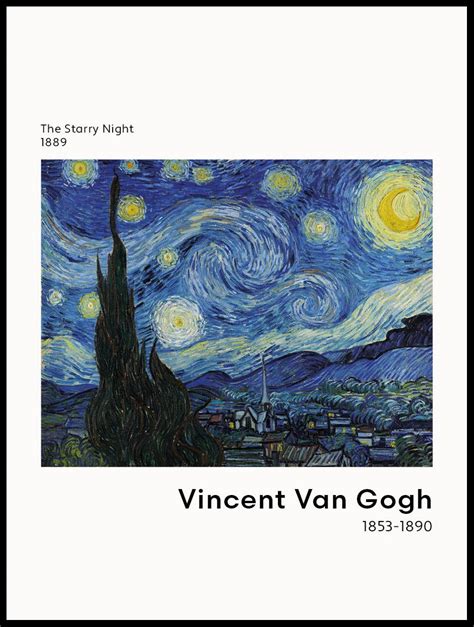 The Starry Night By Vincent Van Gogh Poster Posterton