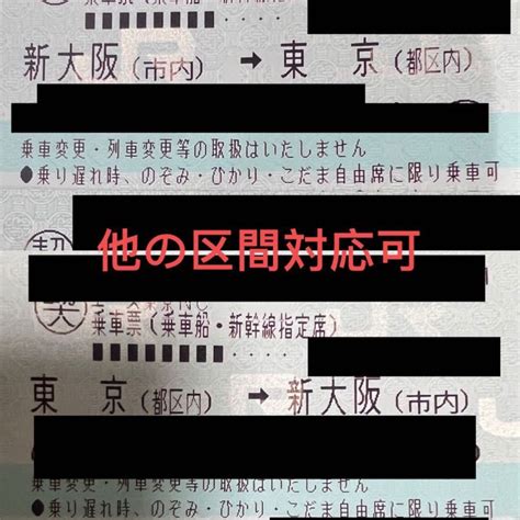 新幹線チケット 東京⇔新大阪 往復セット【片道対応可】530日までご利用可｜paypayフリマ