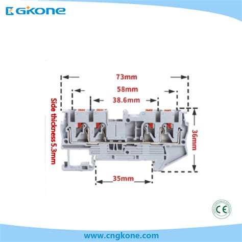 Din Rail Wire Connectors High Voltage Push Terminal Block Pa V Pin