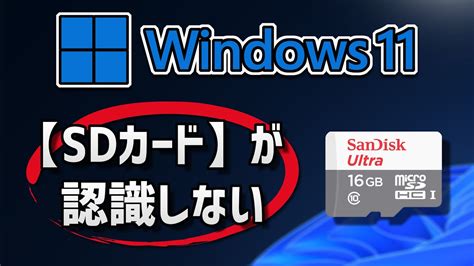 Pcがsdカードmicrosdを認識しない・読み込まない時の対処法 Windows11 Youtube