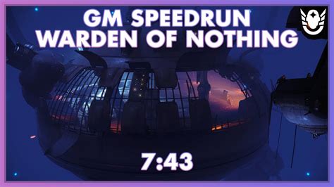 Gm Warden Of Nothing Speedrun S Youtube