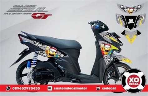 Jual Decal Sticker Yamaha Mio Soul Gt Minion Zombie Grey Light Design