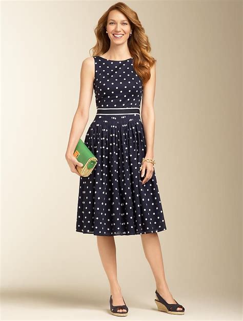 Summer Dot Dress By Talbots Dresses Talbots Summer Clothes For Women