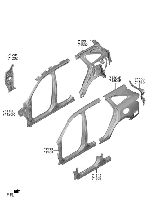 P D Genuine Kia Panel Side Sill Oute