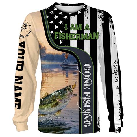 I Am A Fisherman Largemouth Bass Fishing Customize Name All Over