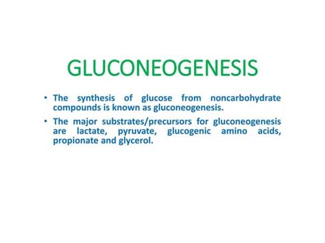 GLUCONEOGENESIS & ITS REGULATION | PPT