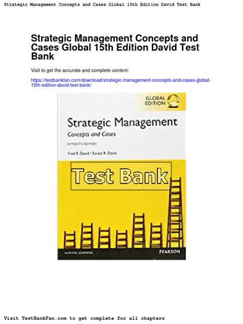 Dwnload Full Strategic Management Concepts And Cases Global 15th