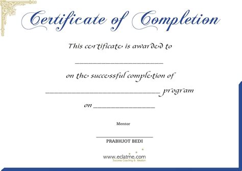 Premium Blank Certificate Of Completion Flyers : V-M-D intended for Certificate Of Completion ...