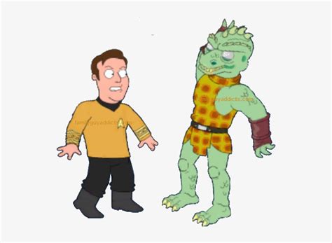 Captain Kirk Practice His Moves Captain Kirk Fight - Star Trek Family Guy Png Transparent PNG ...