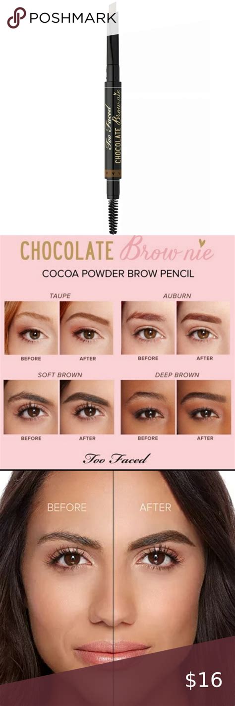 TOO FACED Soft Brown Chocolate Brownie Bro Brow Pencils Chocolate