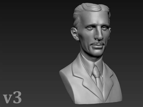 Bust of Nikola Tesla by dkshepp | Download free STL model | Printables.com