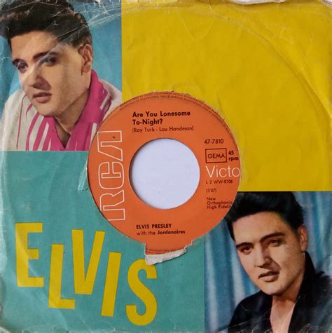 Elvis Presley Are You Lonesome To Night I Gotta Know Orange Label