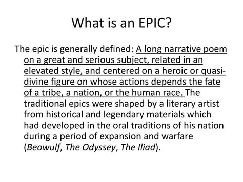 What Does The Term Of Epic Poem Mean | Sitedoct.org