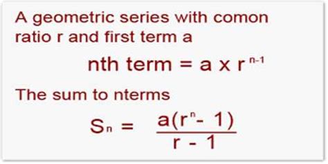 Geometric Progression Formula - Zoefact