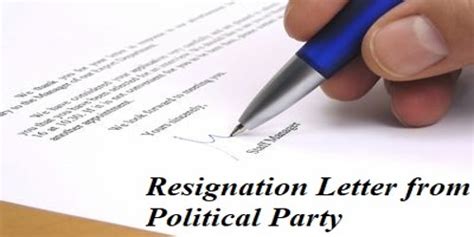 Political Resignation Letter