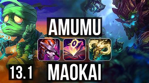 AMUMU Vs MAOKAI JNG 5 2 14 900K Mastery EUW Master 13 1 YouTube