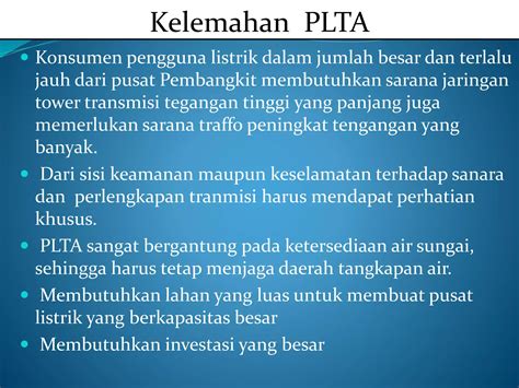 Pembangkit Listrik Tenaga Air Plta Ppt