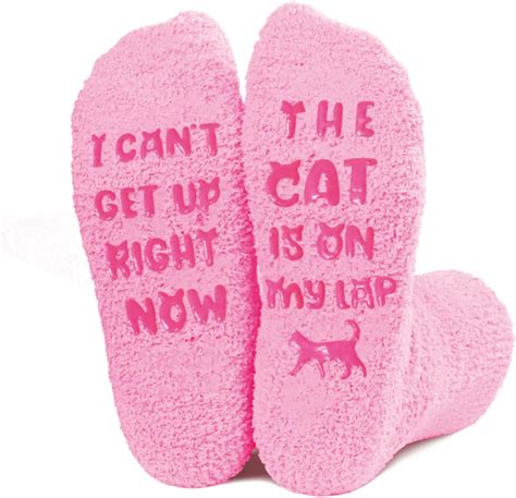 Amorakiva Cat Mom Ts For Women Funny Pink Socks Cats