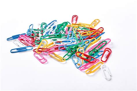 Heap of Colorful Plastic Paper Clips. Stock Photo - Image of colored ...