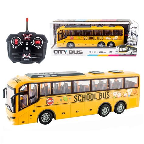 Kids School Bus Remote Control 2.4G Light Tour Toy - Orbisify.com