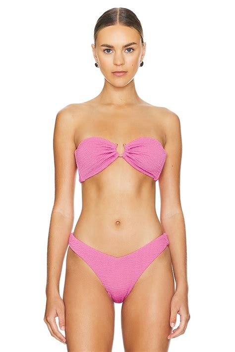 WeWoreWhat U Ring Bikini Top In Bubblegum Pink REVOLVE