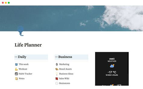 Life Planner Template By Wisam Hamadeh Notion Marketplace