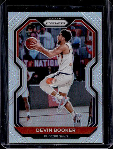 2020 21 Panini Prizm Devin Booker Silver Prizm Parallel 214 Phoenix