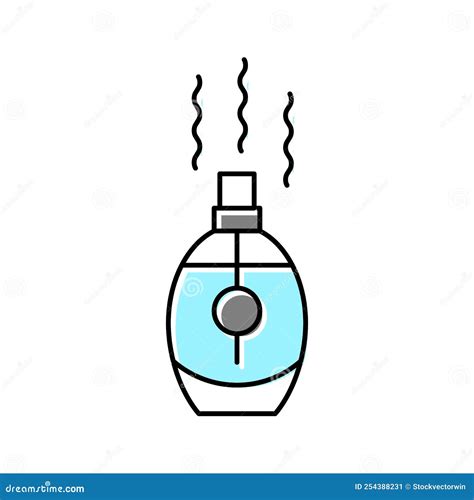 Scent Fragrance Bottle Perfume Color Icon Vector Illustration Stock