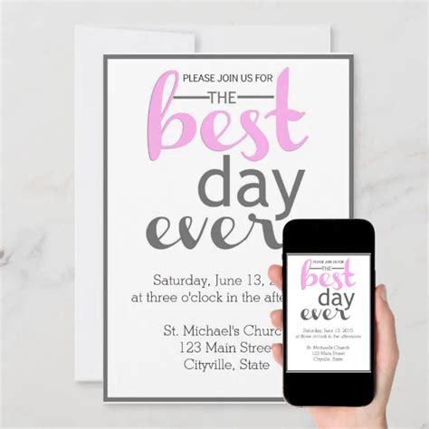 Best Day Ever Wedding Invitation | Zazzle