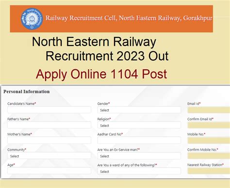 North Eastern Railway Recruitment Post