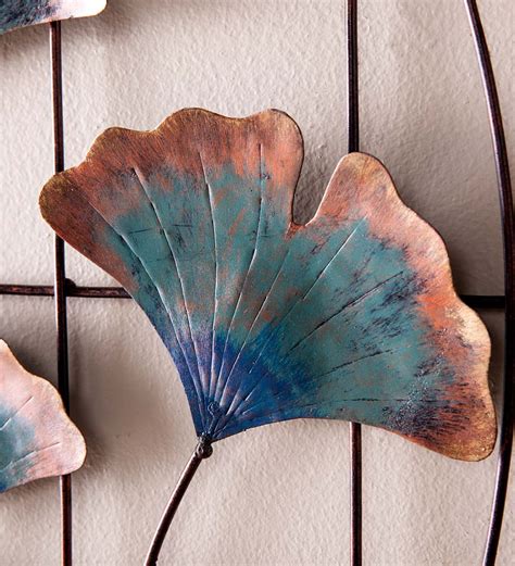 Recycled Metal Ginkgo Leaf Wall D Cor Metallics Material Vivaterra