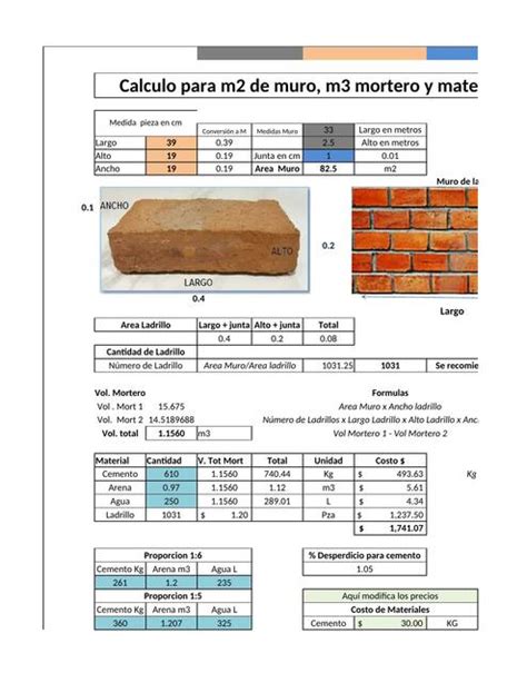 Calculo De Ladrillo Y Mortero Misael Tacilla Mantilla Udocz