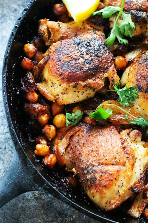 One Pot Harissa Chicken With Chickpeas And Yogurt Platings Pairings