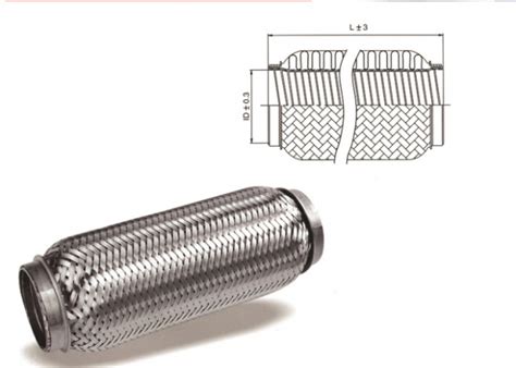 Sistem Knalpot Inch Stainless Steel Fleksibel Pipa Bersama Dengan