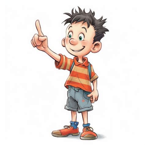 Cartoon Character Edward Pointing At Camera Premium Ai Generated Image