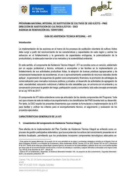 6 Guía de Asistencia Técnica Integral ATI Carrera 7 No 32 24