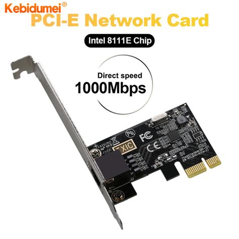 Kebidumei Network Card 10m 100m 1000mbps Gigabit Ethernet Pci Express Network Card 1gbps Rj45